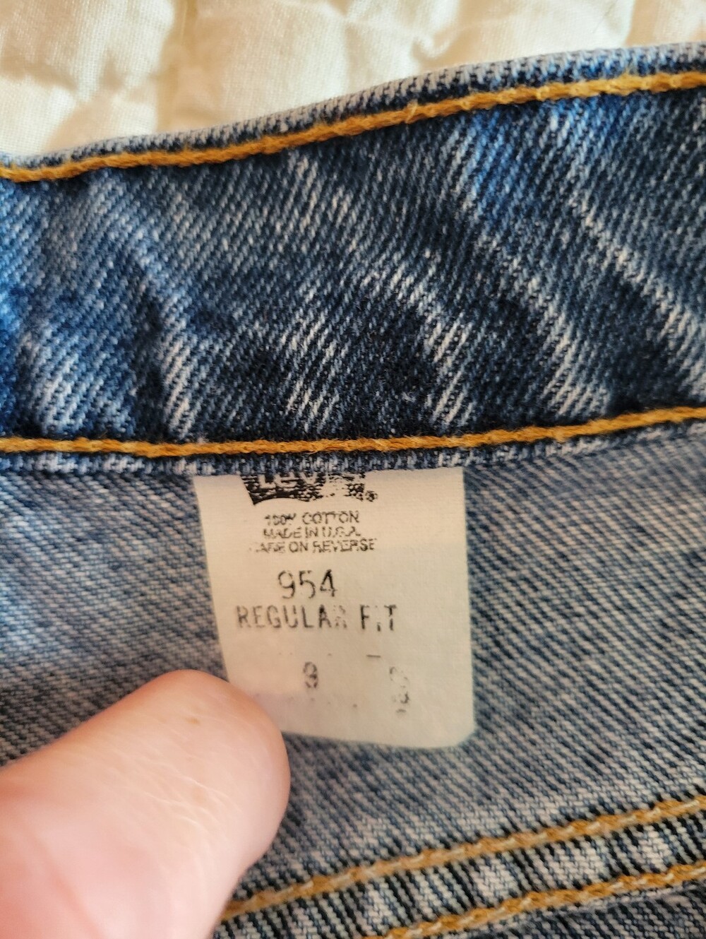 Vintage Levis 954 Cut Off Shorts Womens 90s USA High Waisted Orange Tab Size 28 - Picture 5 of 12